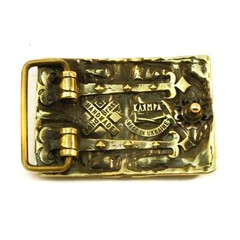 Brass belt buckle Ancient sun, Traditional pre-Christian solar symbol buckle