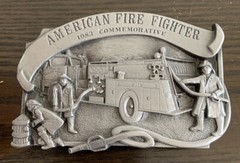 Arroyo Grande Buckle Co. 1983 Commemorative American Fire Fighter Buckle