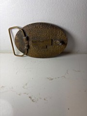 Vintage Native American Belt Buckle Spec Cast Denver CO 1981 Brass