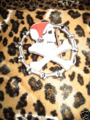 Nos Pirate Jolly Roger Skull Skeleton Crossed Bones Metal Biker USA Belt Buckle