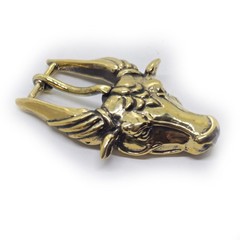 Ox Head Brass Belt Buckle