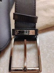 Authentic Louis Vuitton Belt Black Silver Epi 424317, Retail Over $850.