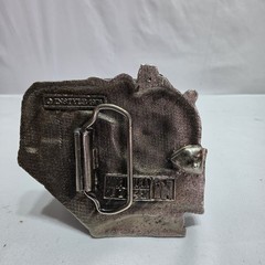 Vintage 1978 Instyle Brass Locomotive Train Railroad Belt Buckle 1142 3.5×3.5