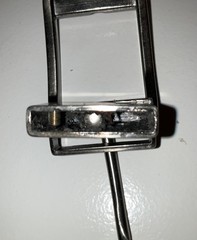 Reversible Belt Buckle Replacement Pin Buckle Rectangular Silver for 1.25” Wide