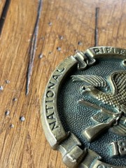 1978 Brass Belt Buckle NRA National Rifle Association Of America 1871