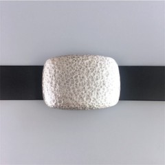 Vintage Silver Plated Hammer Forged Rectangle Belt Buckle also Stock in the US