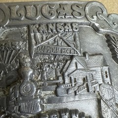 Lucas Kansas 1987 Centennial Garden Of Eden Metal Belt Buckle Dart (281/500)