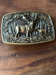 Metal Cowboys Belt Buckle Deer Nature Hunter Western Fashion