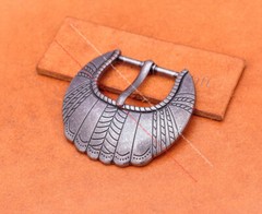 Inner 30MM Anqitue Silver Traditional Tribal Flower Leather Belt Buckle 3pcs Set