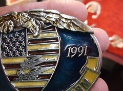 EXCELLENT MENS LIMITED EDITION #2413 BELT BUCKLE « OPERATION DESERT STORM » U.S.A.
