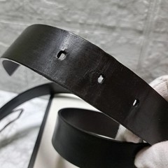GUCCI buckle belt Logo Gold hardware Dark Brown Men&rsquo;s Leather Made in Italy Used