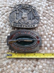 Vintage Hunting Belt Buckle Lot Texas Sportsman First Edition & Limited Edition