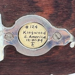 Vintage Kingwood S. America Belt Buckle Brown Wood Excellent Elk 1994 (#124)