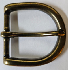 Solid Brass Belt Buckle- 1.25&Prime;- Antique Brass Finish