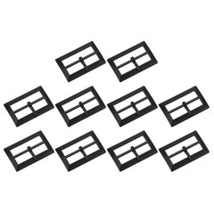 10Pcs Belt Buckle, 0.98&Prime; Single Prong Rectangle Buckles, Matte Black