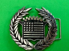 Cadillac Emblem Flag Chrome Color Belt Buckle By Famous Stars And Straps