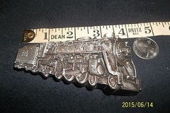 Bergamot Train Belt Buckle ! 1978 brass works 1002