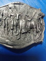 1984 Bergamot K-150 Indians Native Horseback Western Equestrian Belt Buckle USA