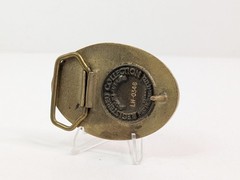 Heritage Mint Illinois 1818 State Seal Gold Brass Belt Buckle 3.25&Prime; x 2.25&Prime; Vtg
