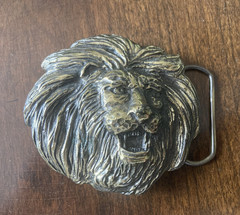 The Great American Buckle Co. Limited Edition Lion Western Belt Buckle 1.5&Prime;