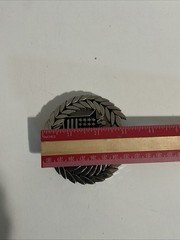Vintage Famous Stars & Stripes CADILLAC Crown Logo w/USA Flag Belt Buckle #8387