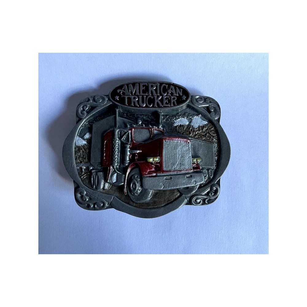 American Trucker Truck Driver Belt Buckle