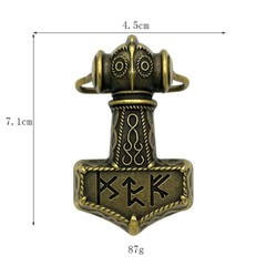 Viking Thor Hammer Belt Buckle for Men&rsquo;s Western Cowboy Motorcycle Riding