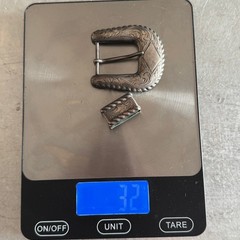 Western Style Sterling Silver Belt Buckle 2 pieces 32 grams
