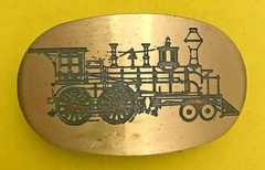 NEW BRASS BELT BUCKLES -With etched designs -some 2 1/2&Prime; Round & 3 1/4 x 2&Prime; Oval