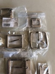 Lot of Belt Buckles Assorted Sizes All Metal Different Finishes (17 total) Craft