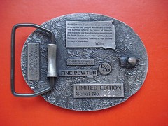 VTG 1989 South Dakota Centennial Limited Edition Pewter Belt Buckle