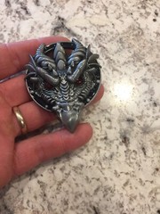 Queen King of Dragons Belt Buckle Metal D&D Dungeon Dragon Collector Man Cave