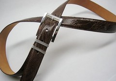 Sterling silver buckle w/ 30mm Genuine Ostrich belt size 26 to 46 made in U.S.A.