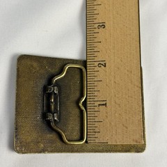 Vintage Rockwell Goss Metroliner Belt Buckle Brass Printing Press Industrial