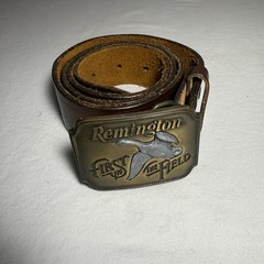Vintage REMINGTON Canada Goose SOLID BRASS Belt Buckle WESTERN Sid Bell HUNTING