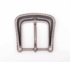 Texas Flower Carved Antique Silver Western Cowboy Buckle fit Leather Belt 1-1/2&Prime;