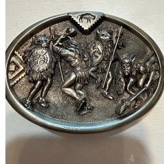 Great American Products Belt Buckle Mens OS Silver Excellent 1993 Warrior USA