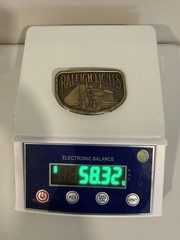 Raleigh Lights Trucker Belt Buckle Semi Truck Big Rig Hauler Transport