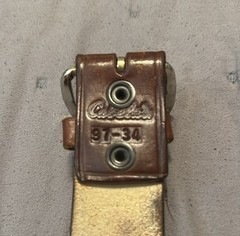 Cabela&rsquo;s Leather Buckle in Brown and Gold