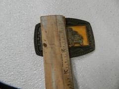 Vintage BELT BUCKLE C11 NEW YORK BIG RIG SEMI 18 WHEELER TRUCKER STYLE