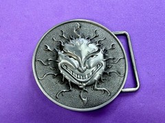 Flaming Sun Solar Flare Grinning Creepy Smile Novelty Belt Buckle by Buckle Rage