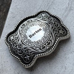 Custom Personalized Belt Buckle Monogrammed Western Buckle for Belts Wide 1.5&Prime;