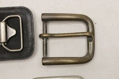Lot of 9 Assorted Belt Buckles 1.5” Silvertone Brass Nickel Leather Crafter