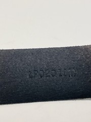 Womens Linea Pelle Black Leather Belt with Floral Buckle Large
