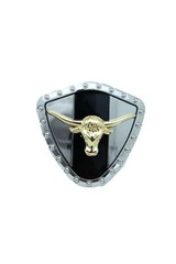 New Men Silver Metal Western Bling Belt Buckle Texas Lone Horn Cow Bull Big Size