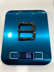 Solid Brass Polished Nickel Belt Buckle Made in Italy Fits 1.57&Prime; Belt Strap