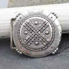 Shield knight Celtic medieval belt buckle silver buckle removable clasp