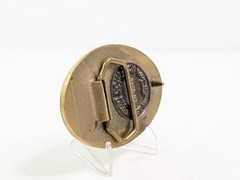 Heritage Mint Illinois 1818 State Seal Gold Brass Belt Buckle 3.25&Prime; x 2.25&Prime; Vtg