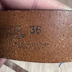 Harley Davidson Mens Leather Belt Eagle Embossed Silver Buckle Size 36 Brown