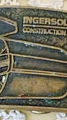 INGERSOLL RAND BELT BUCKLE CONSTRUCTION EQUIPMENT APC SOLID BRONZE ROLLER PAVER.